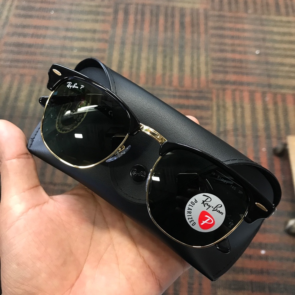 Ray ban club masters polarized with case